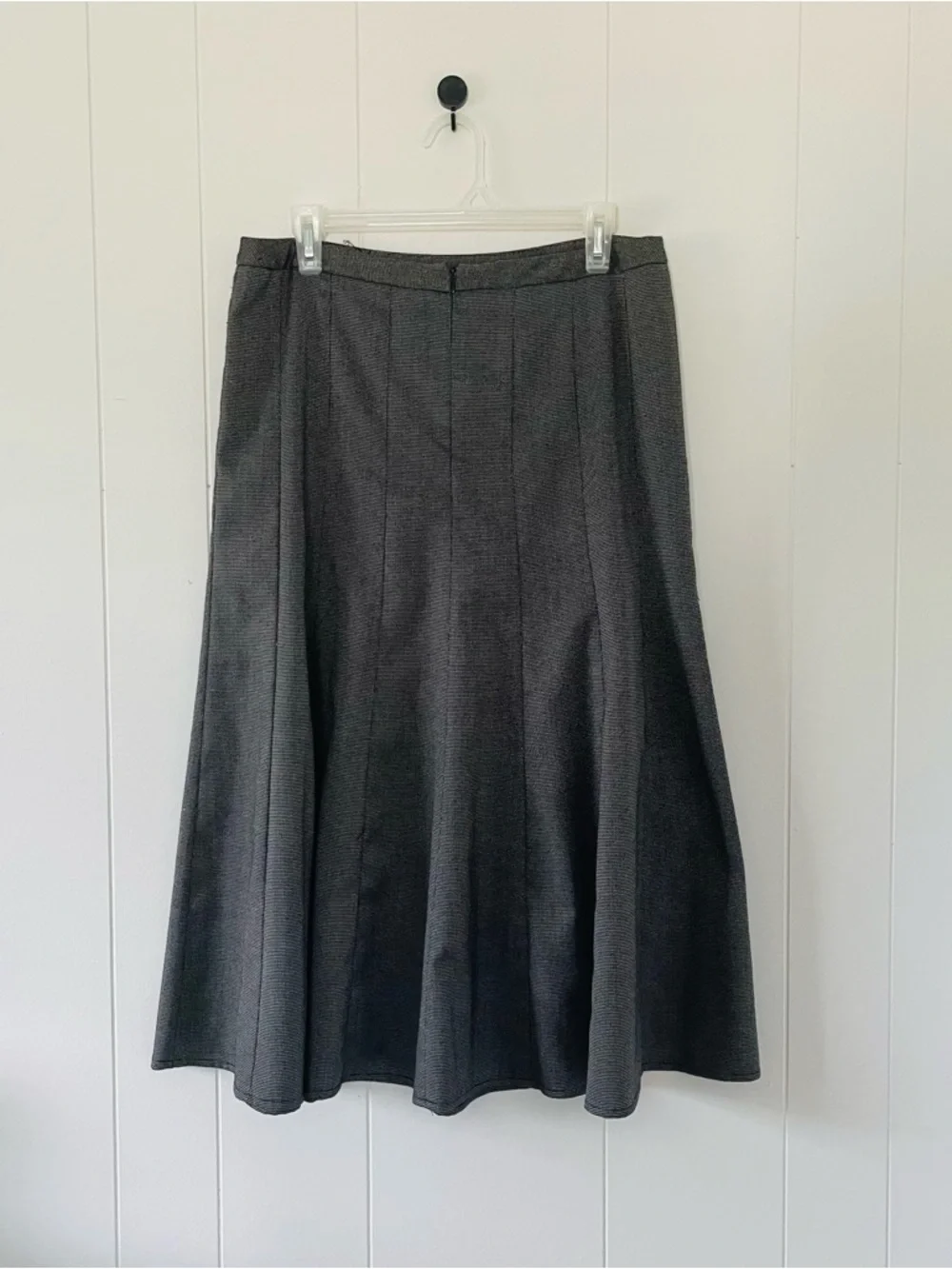 new directions Charcoal Gray A-Line Midi Skirt